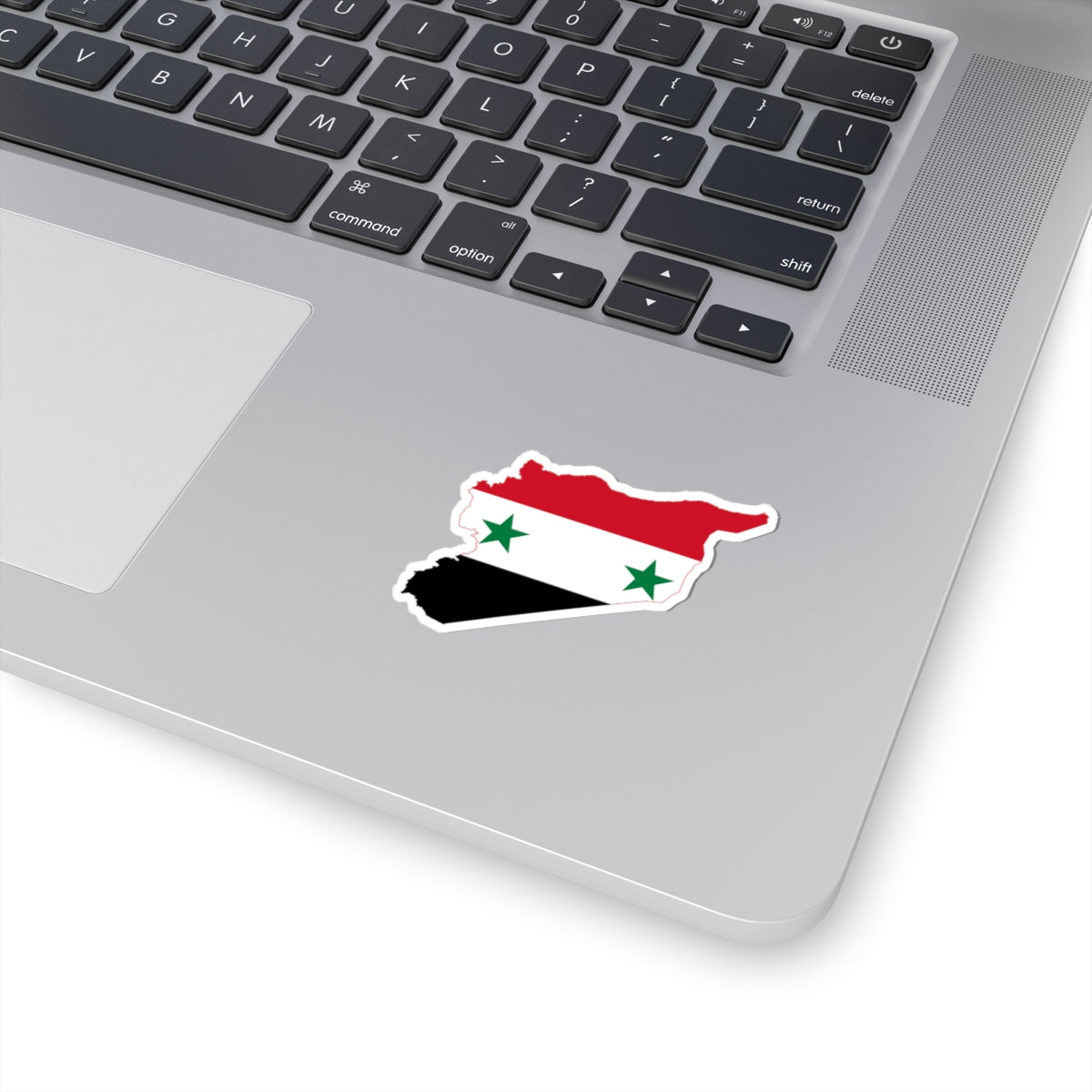 Flag map of Syria 1958-1961 19802024 (Syria) STICKER Vinyl Kiss-Cut Decal