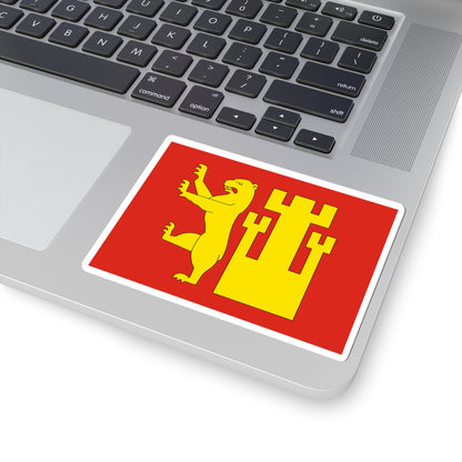 Flag of Fredrikstad (Norway) STICKER Vinyl Kiss-Cut Decal