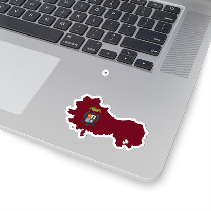 Flag map of the Province of Palermo (Italy) STICKER Vinyl Kiss-Cut Decal