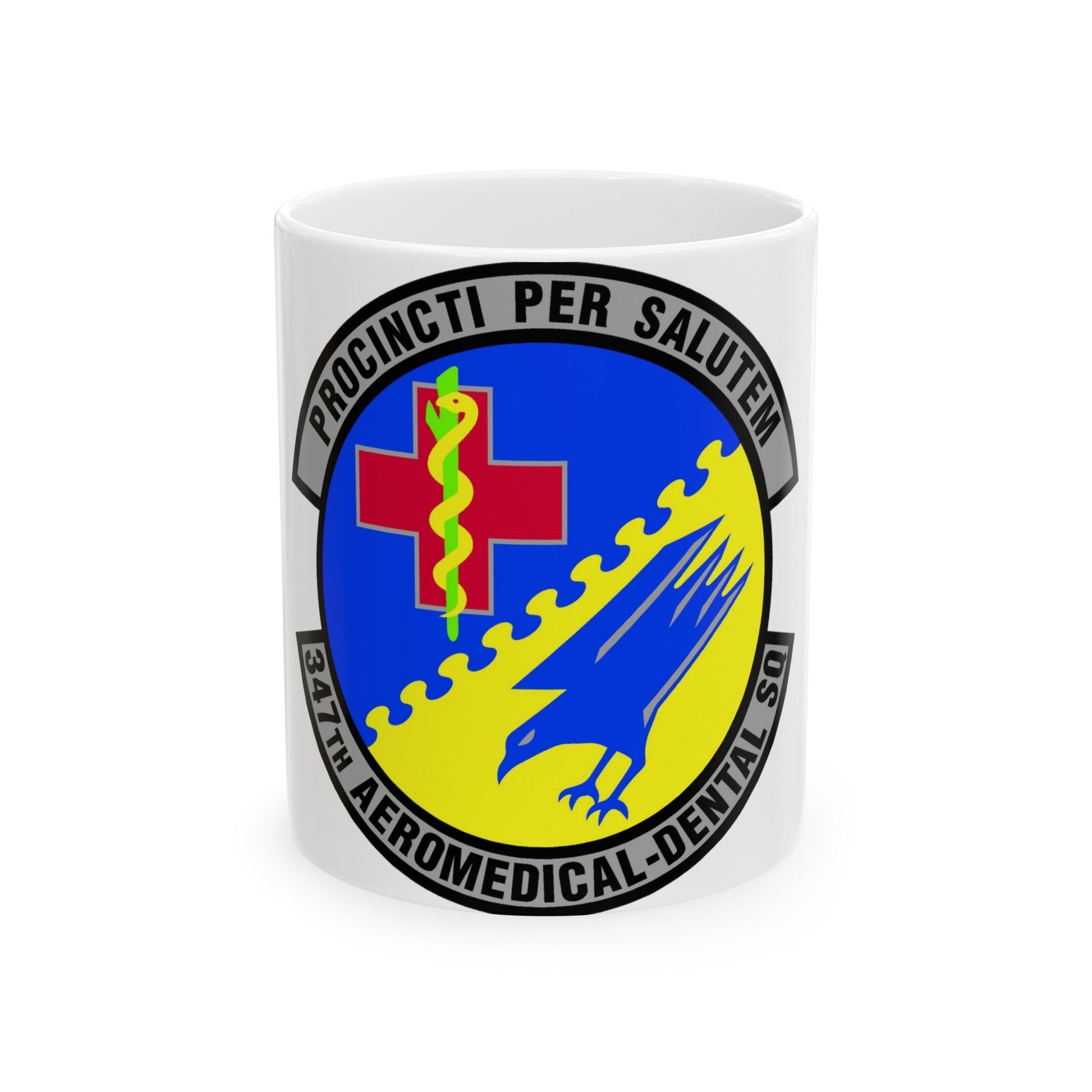 347th Aeromedical Dental Squadron (U.S. Air Force) White Coffee Mug-11oz-The Sticker Space