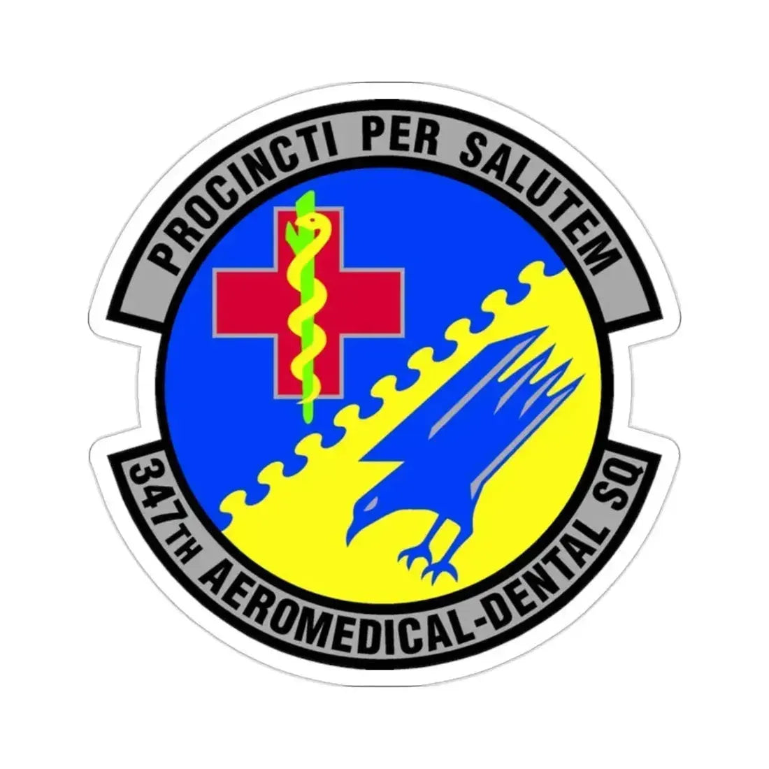 347th Aeromedical Dental Squadron (U.S. Air Force) STICKER Vinyl Die-Cut Decal 2 Inch - The Sticker Space