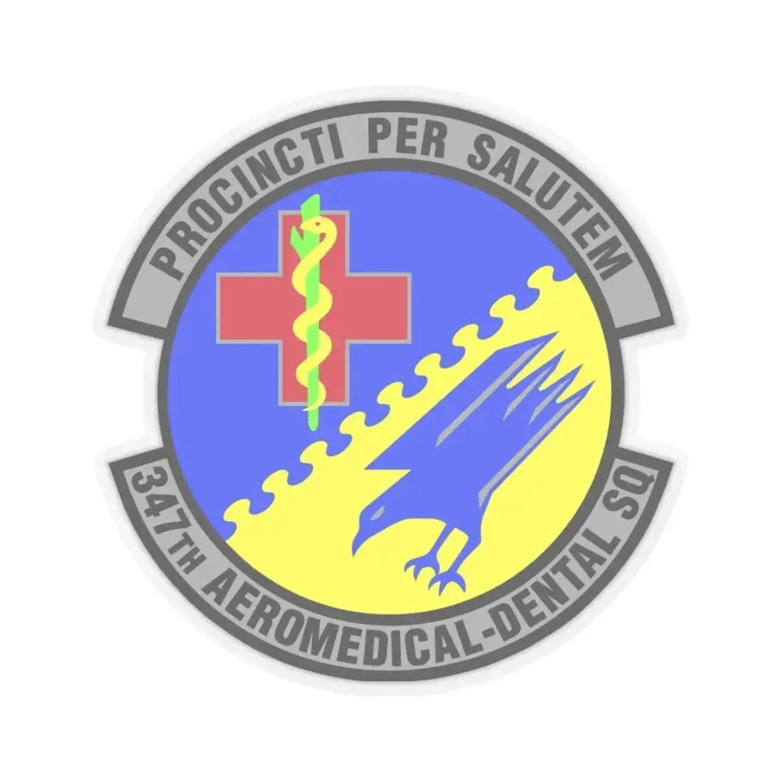 347th Aeromedical Dental Squadron (U.S. Air Force) STICKER Vinyl Kiss-Cut Decal 6 Inch Transparent - The Sticker Space