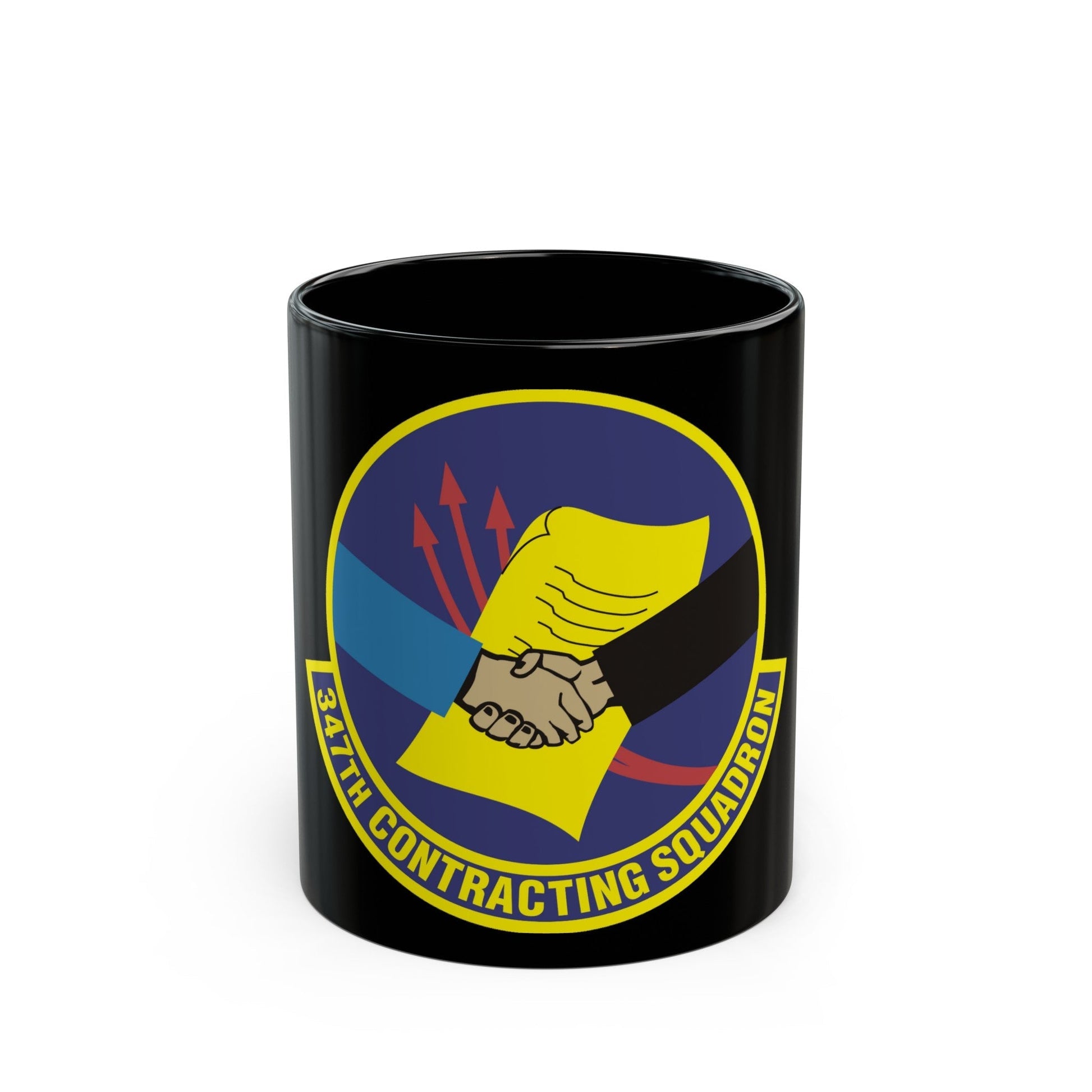 347th Contracting Squadron (U.S. Air Force) Black Coffee Mug-11oz-The Sticker Space