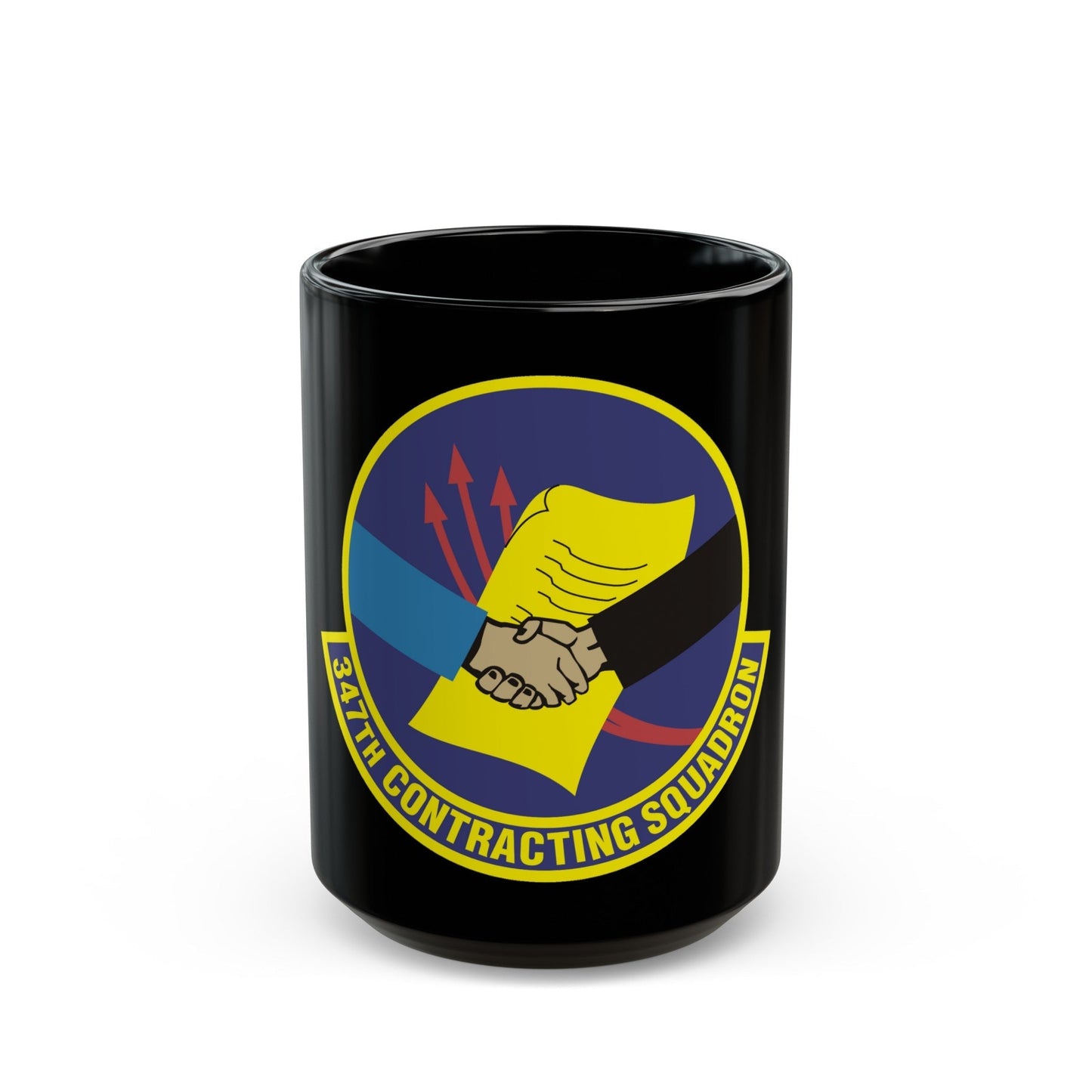 347th Contracting Squadron (U.S. Air Force) Black Coffee Mug-15oz-The Sticker Space