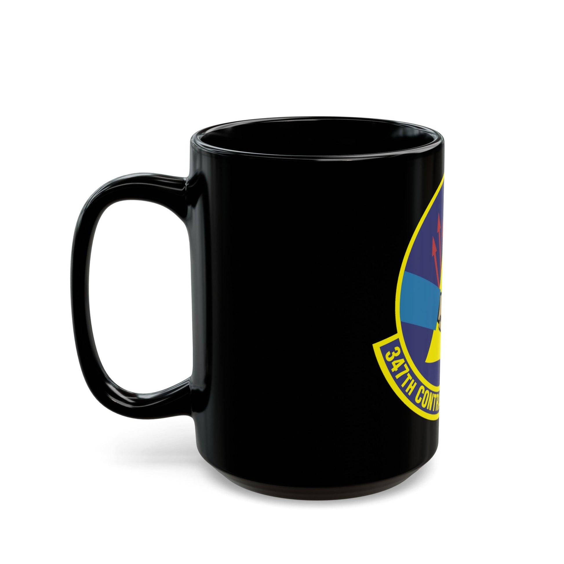 347th Contracting Squadron (U.S. Air Force) Black Coffee Mug-The Sticker Space