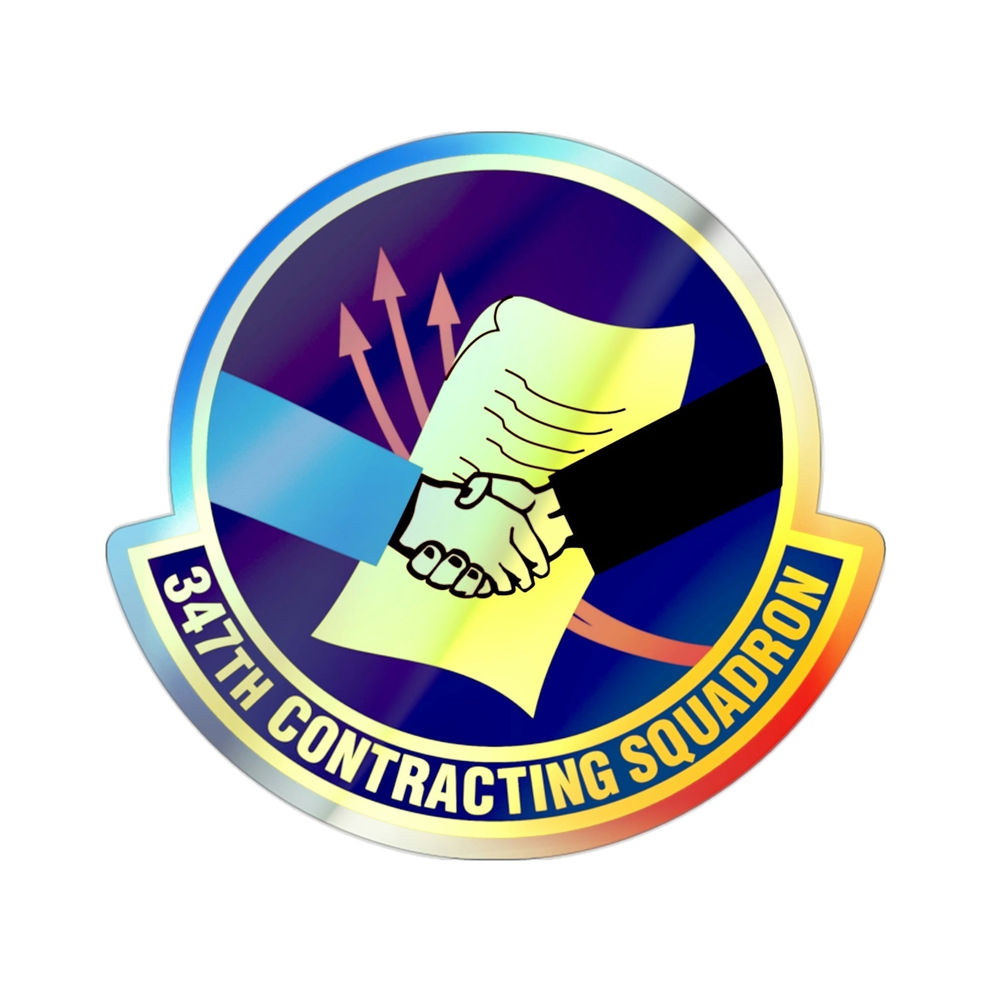 347th Contracting Squadron (U.S. Air Force) Holographic STICKER Die-Cut Vinyl Decal-2 Inch-The Sticker Space