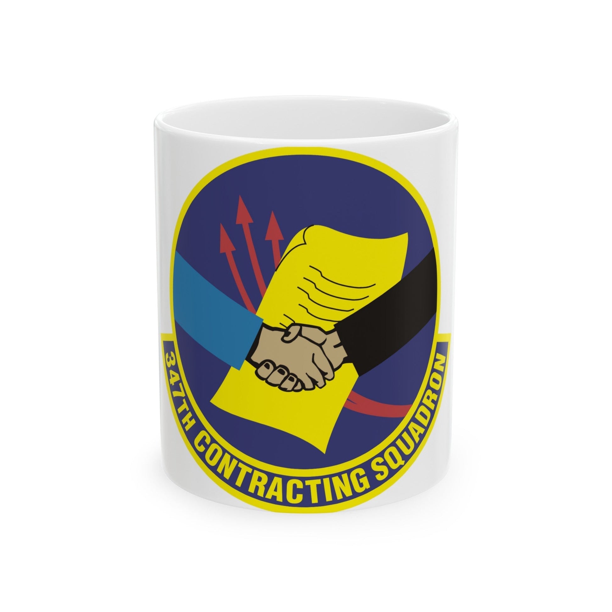 347th Contracting Squadron (U.S. Air Force) White Coffee Mug-11oz-The Sticker Space