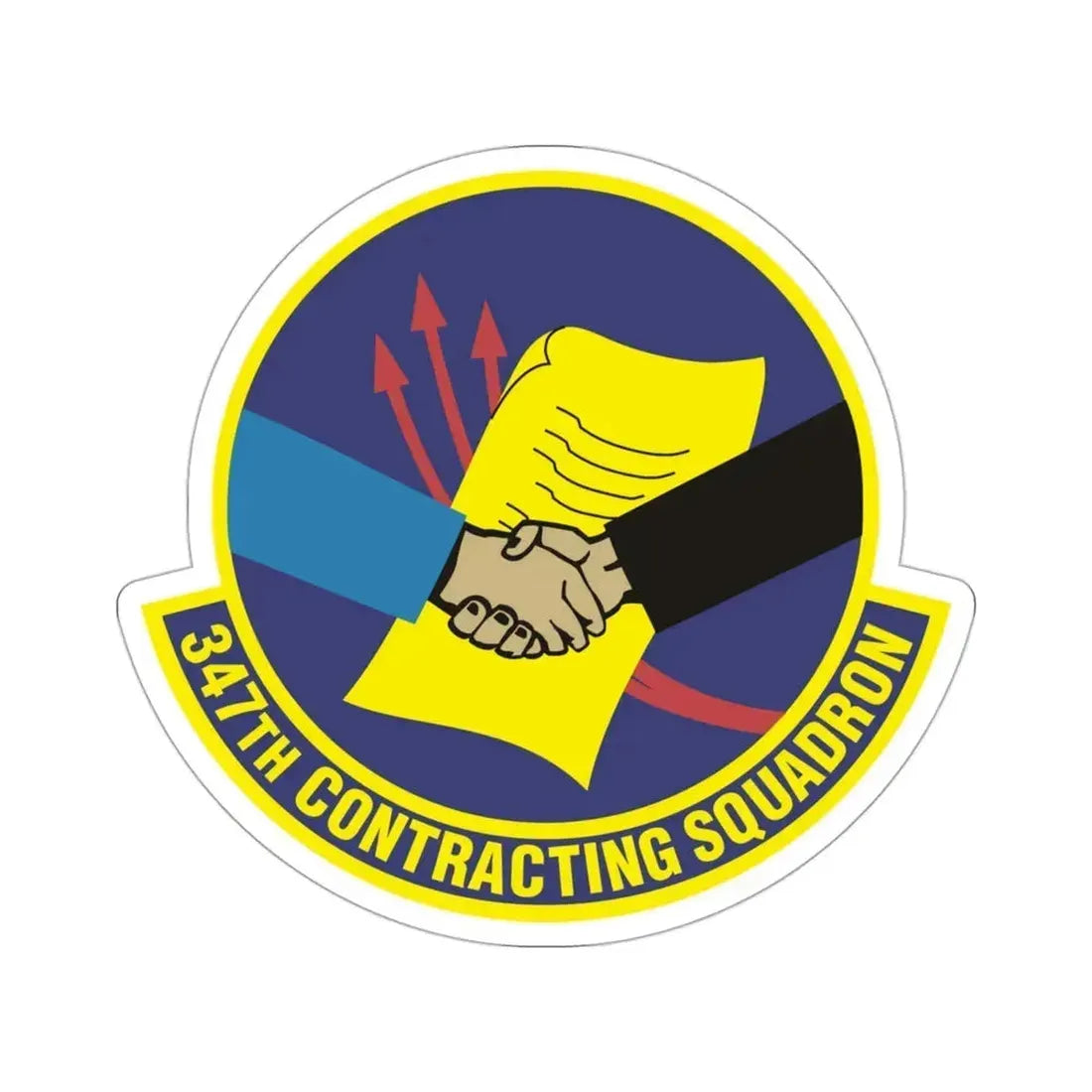 347th Contracting Squadron (U.S. Air Force) STICKER Vinyl Die-Cut Decal 3 Inch - The Sticker Space