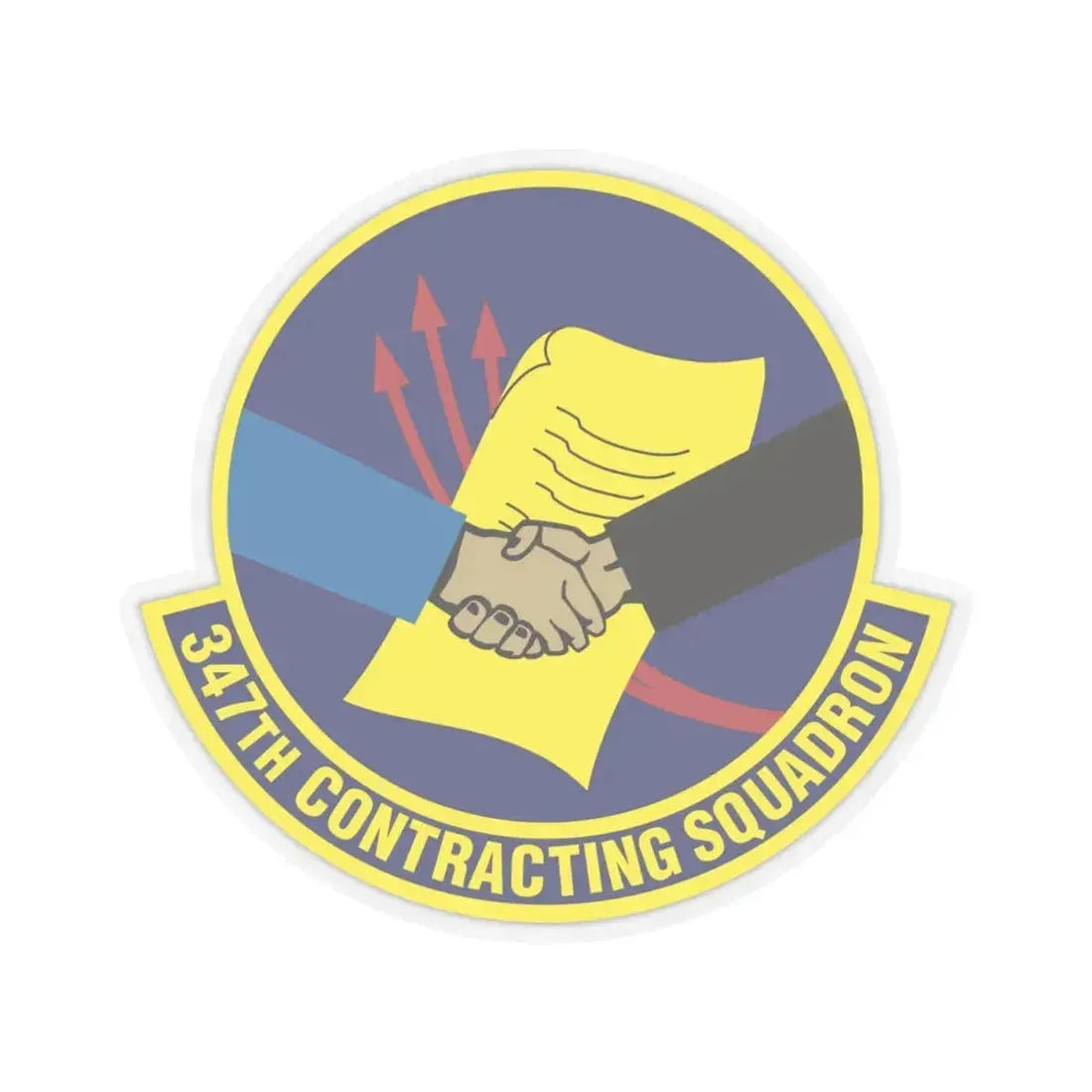 347th Contracting Squadron (U.S. Air Force) STICKER Vinyl Kiss-Cut Decal 4 Inch Transparent - The Sticker Space