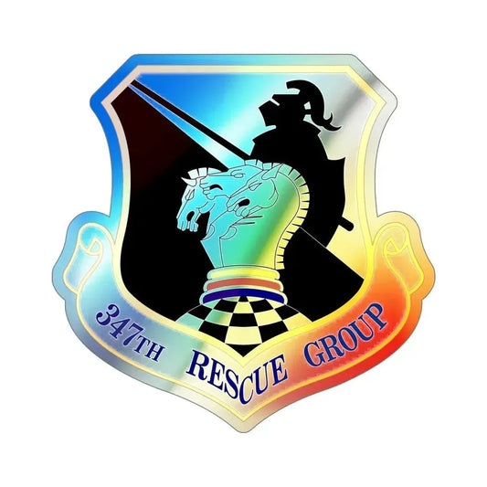 347th Rescue Group (U.S. Air Force) Holographic STICKER Die-Cut Vinyl Decal 6 Inch Holographic - The Sticker Space