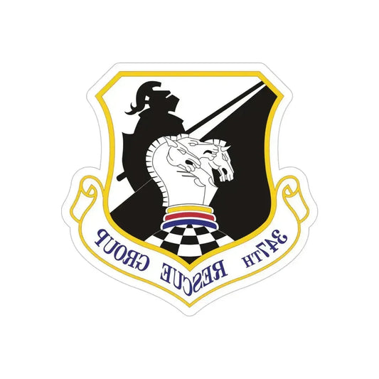 347th Rescue Group (U.S. Air Force) REVERSE PRINT Transparent Die-Cut STICKER 6 Inch Die-Cut Transparent - The Sticker Space