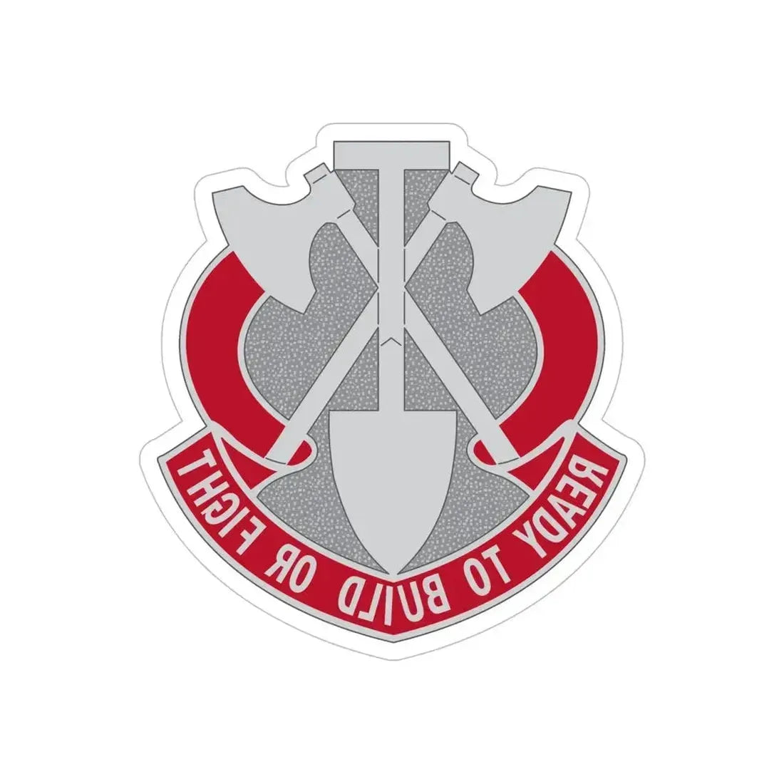 348 Engineer Group (U.S. Army) REVERSE PRINT Transparent Die-Cut STICKER 6 Inch Die-Cut Transparent - The Sticker Space