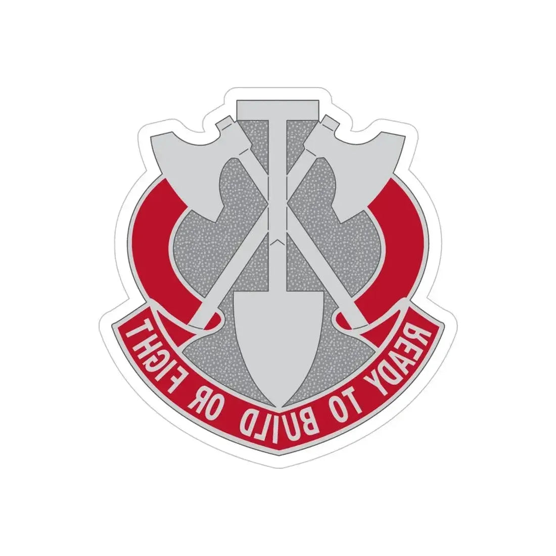 348 Engineer Group (U.S. Army) REVERSE PRINT Transparent Die-Cut STICKER - The Sticker Space