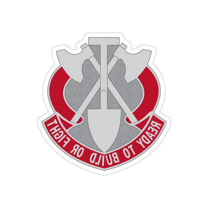 348 Engineer Group (U.S. Army) REVERSE PRINT Transparent Die-Cut STICKER - The Sticker Space