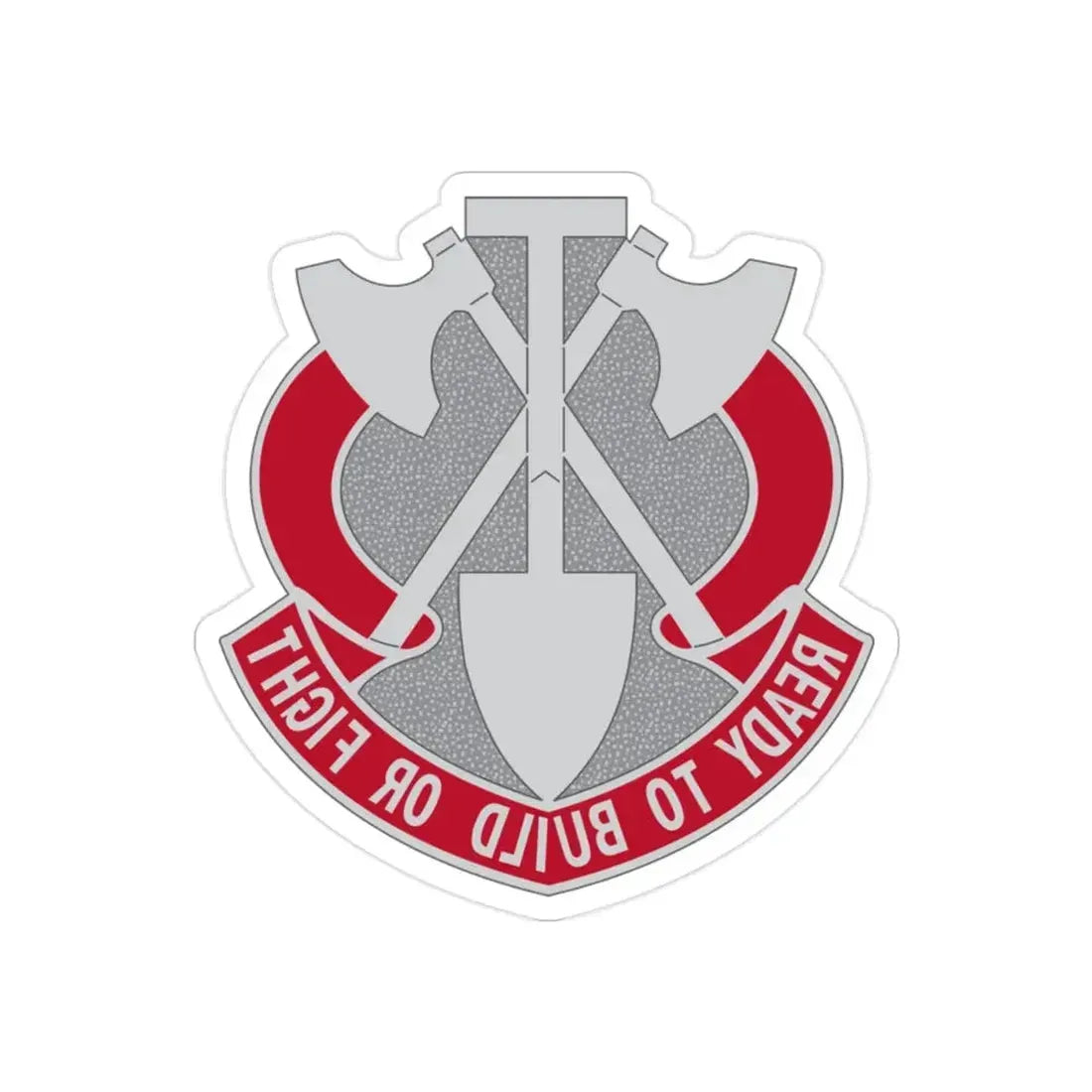 348 Engineer Group (U.S. Army) REVERSE PRINT Transparent Die-Cut STICKER - The Sticker Space