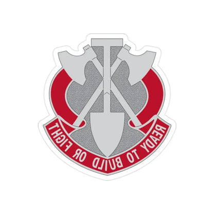 348 Engineer Group (U.S. Army) REVERSE PRINT Transparent Die-Cut STICKER - The Sticker Space