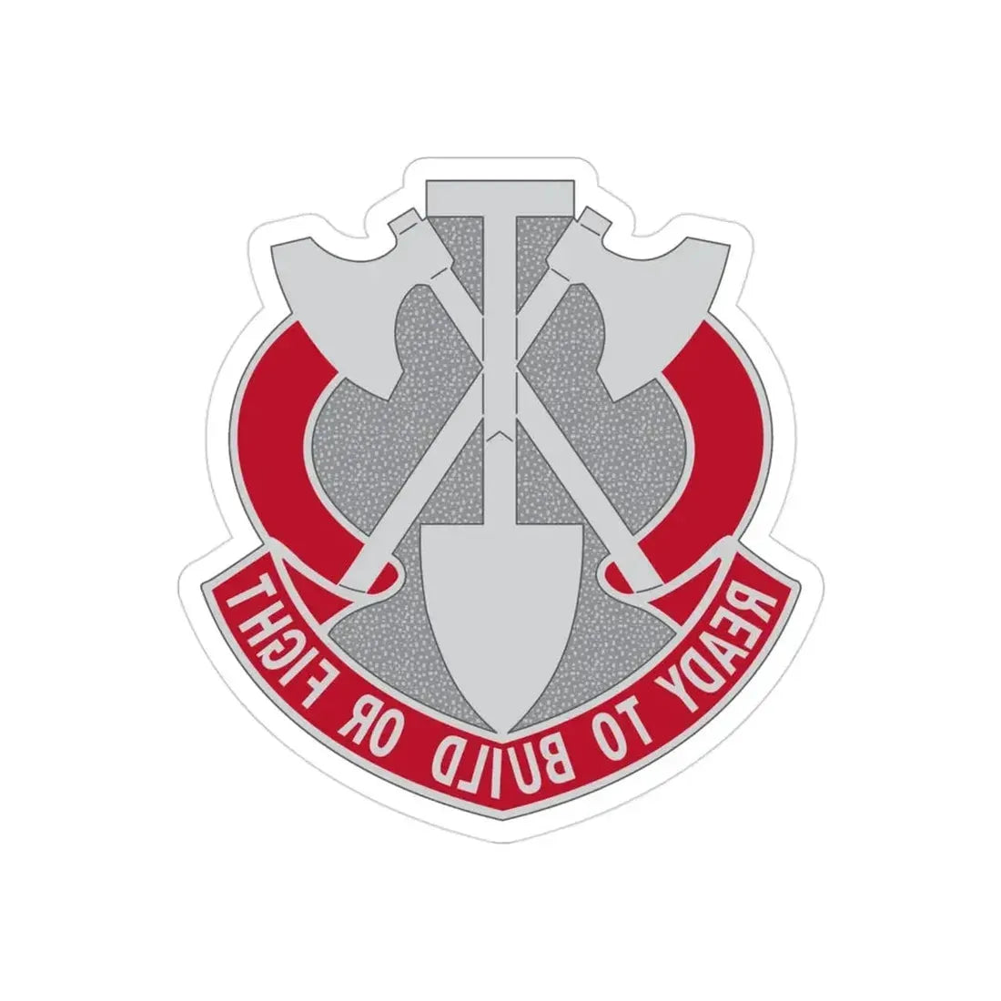 348 Engineer Group (U.S. Army) REVERSE PRINT Transparent Die-Cut STICKER - The Sticker Space