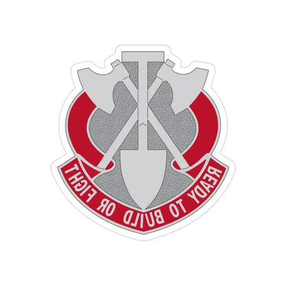 348 Engineer Group (U.S. Army) REVERSE PRINT Transparent Die-Cut STICKER - The Sticker Space
