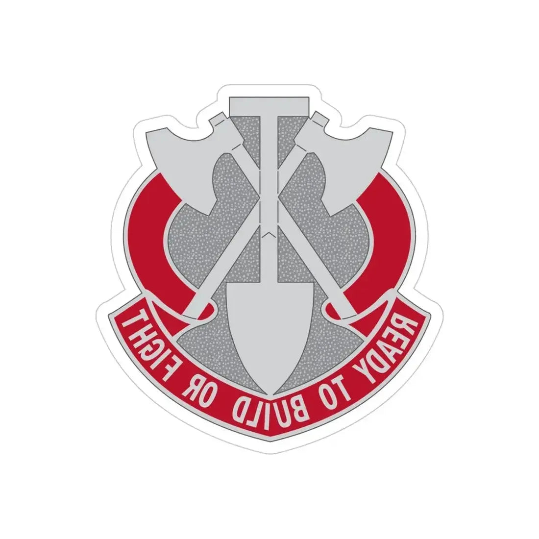 348 Engineer Group (U.S. Army) REVERSE PRINT Transparent Die-Cut STICKER - The Sticker Space