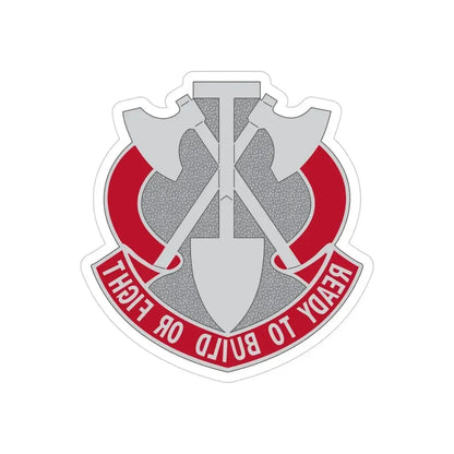 348 Engineer Group (U.S. Army) REVERSE PRINT Transparent Die-Cut STICKER - The Sticker Space