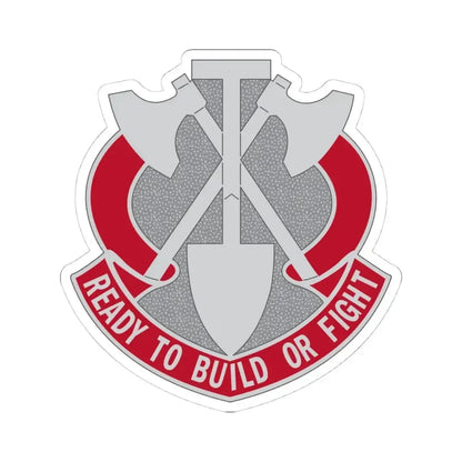 348 Engineer Group (U.S. Army) STICKER Vinyl Kiss-Cut Decal 4 Inch White - The Sticker Space