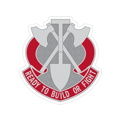 348 Engineer Group (U.S. Army) Transparent STICKER Die-Cut Vinyl Decal 4 Inch - The Sticker Space