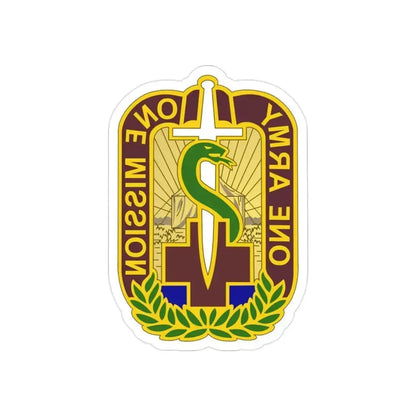 348 Field Hospital (U.S. Army) REVERSE PRINT Transparent Die-Cut STICKER 2 Inch Die-Cut Transparent - The Sticker Space