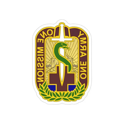 348 Field Hospital (U.S. Army) REVERSE PRINT Transparent Die-Cut STICKER 5 Inch Die-Cut Transparent - The Sticker Space