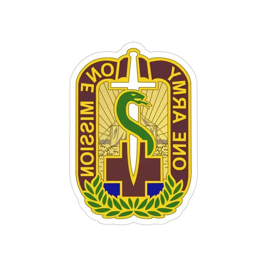348 Field Hospital (U.S. Army) REVERSE PRINT Transparent Die-Cut STICKER 6 Inch Die-Cut Transparent - The Sticker Space