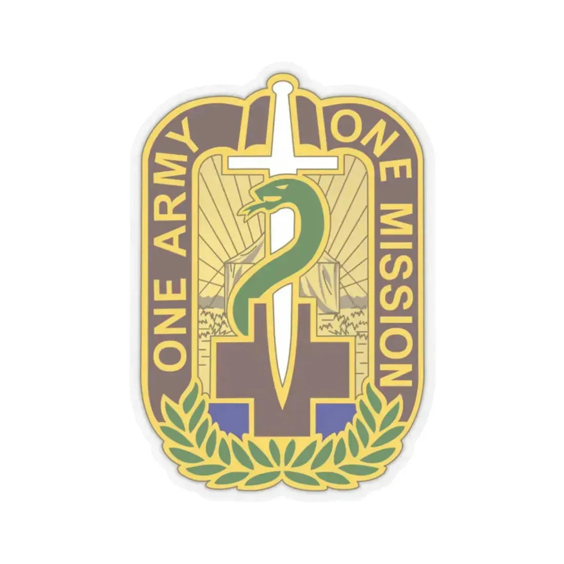 348 Field Hospital (U.S. Army) STICKER Vinyl Kiss-Cut Decal 2 Inch Transparent - The Sticker Space