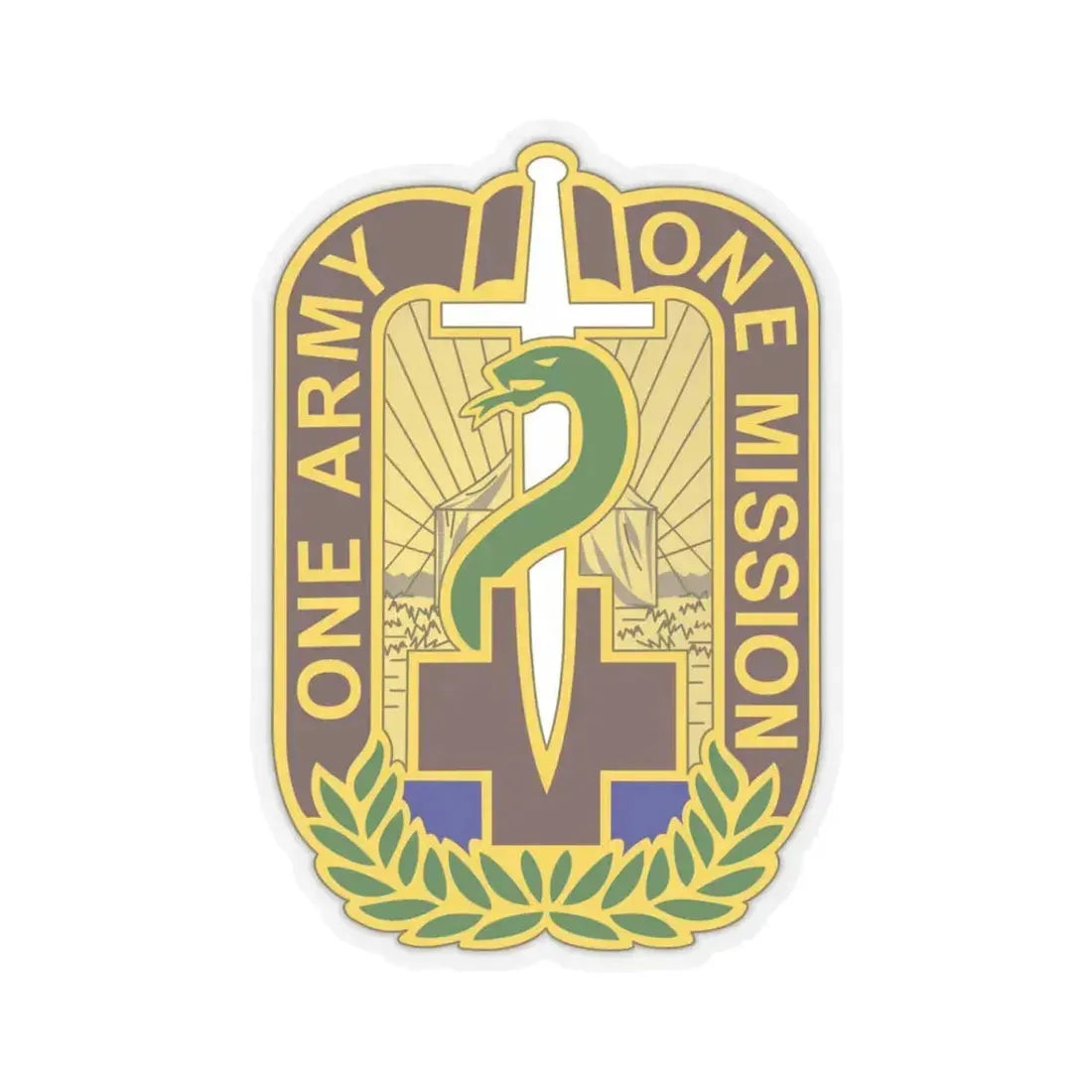 348 Field Hospital (U.S. Army) STICKER Vinyl Kiss-Cut Decal 3 Inch Transparent - The Sticker Space