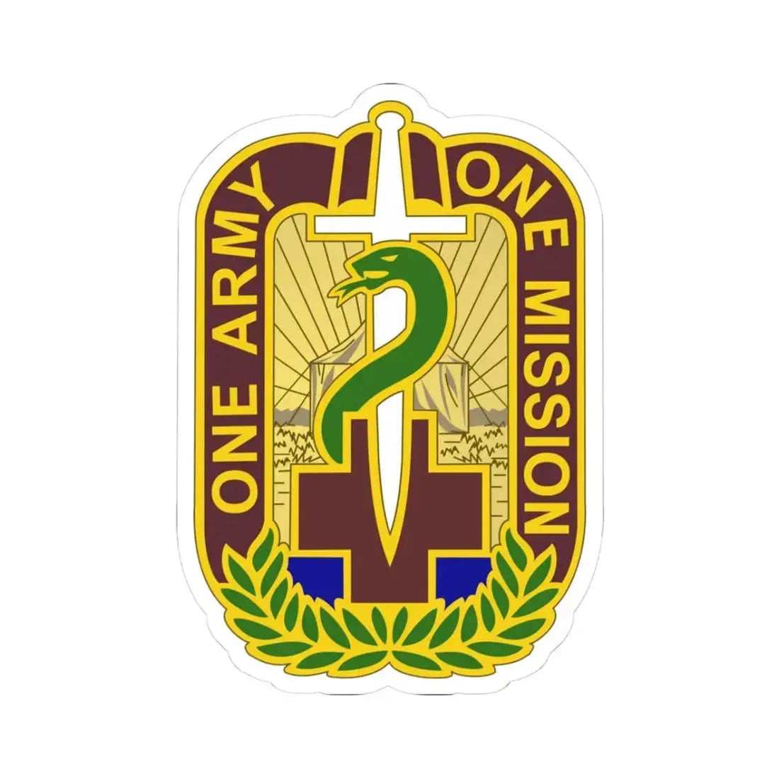 348 Field Hospital (U.S. Army) STICKER Vinyl Kiss-Cut Decal 3 Inch White - The Sticker Space