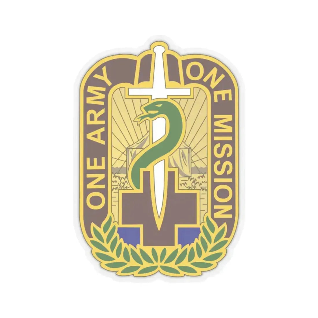 348 Field Hospital (U.S. Army) STICKER Vinyl Kiss-Cut Decal 4 Inch Transparent - The Sticker Space