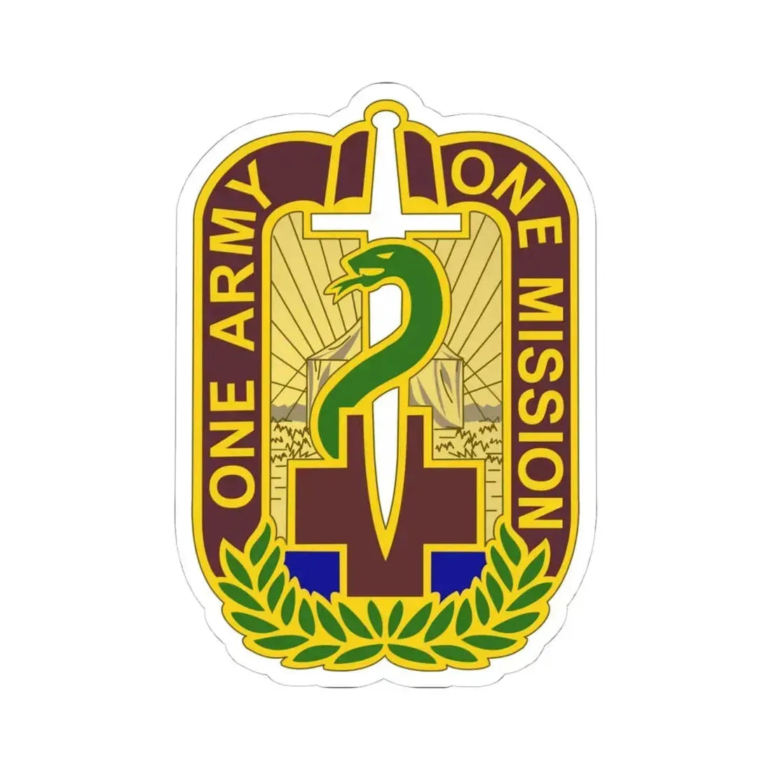 348 Field Hospital (U.S. Army) STICKER Vinyl Kiss-Cut Decal 4 Inch White - The Sticker Space