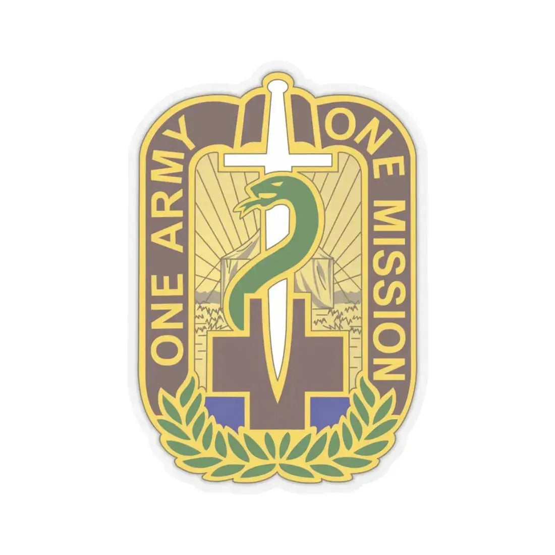 348 Field Hospital (U.S. Army) STICKER Vinyl Kiss-Cut Decal 6 Inch Transparent - The Sticker Space