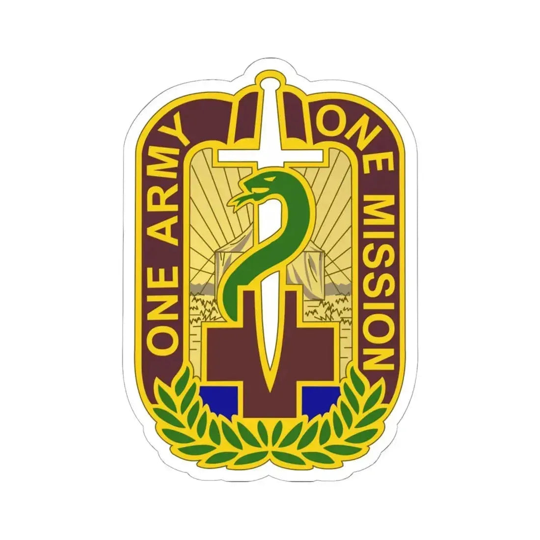 348 Field Hospital (U.S. Army) STICKER Vinyl Kiss-Cut Decal 6 Inch White - The Sticker Space