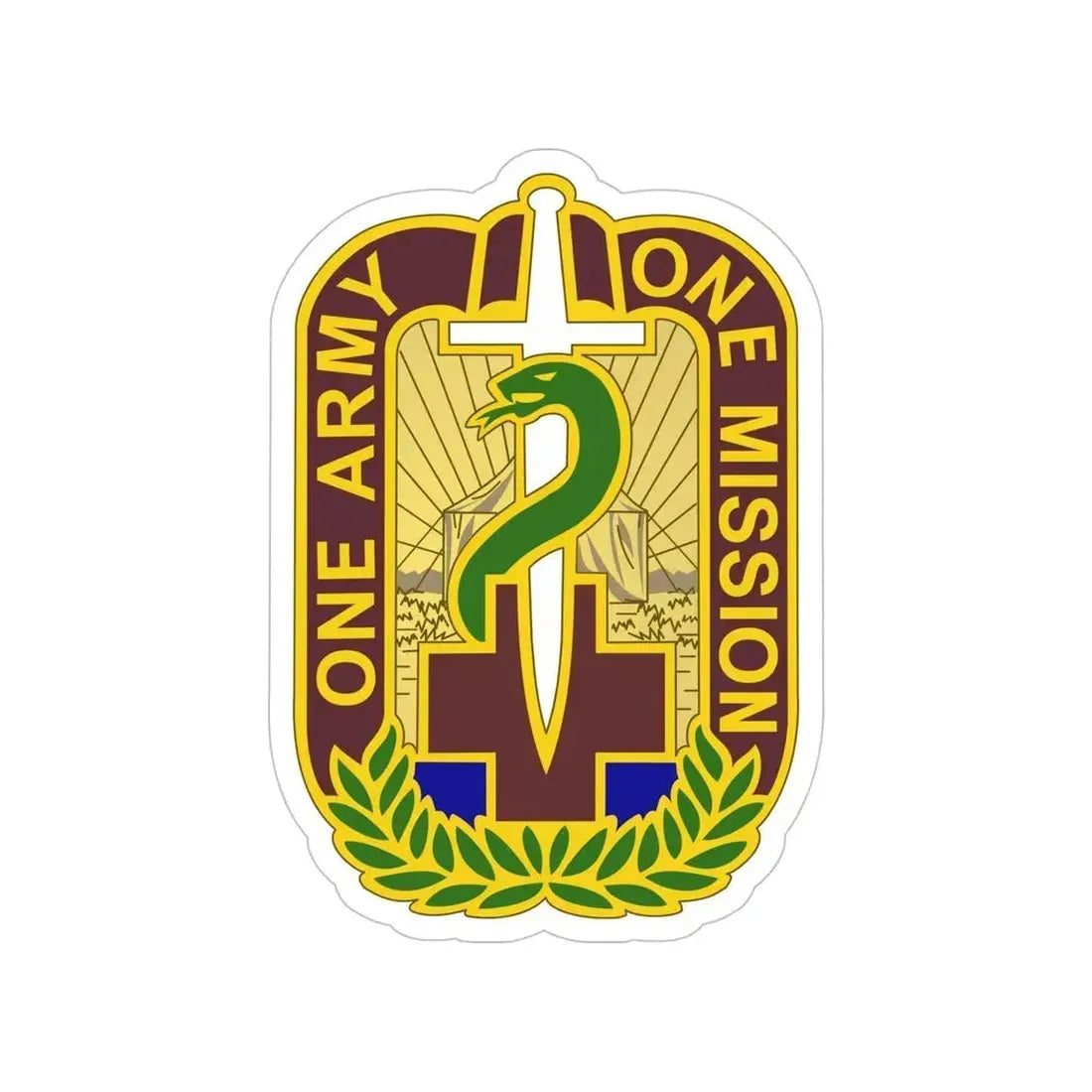 348 Field Hospital (U.S. Army) Transparent STICKER Die-Cut Vinyl Decal 5 Inch - The Sticker Space