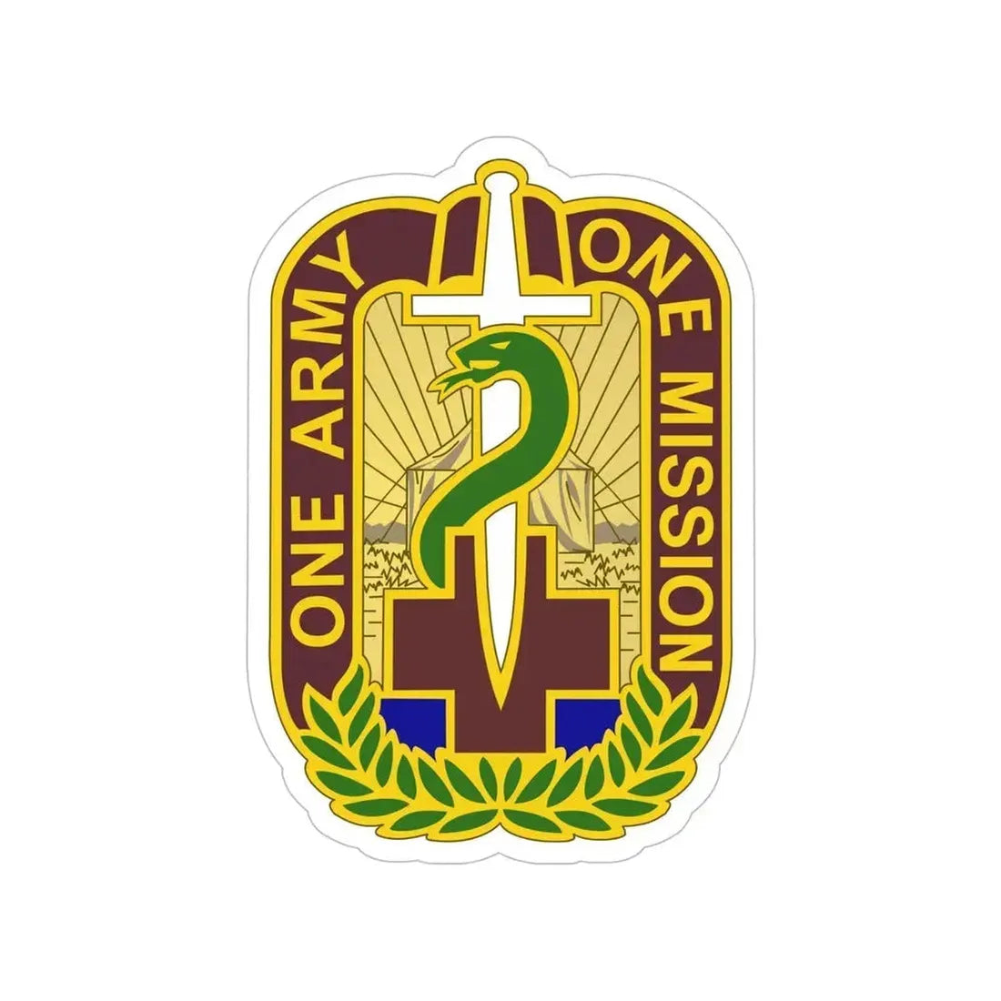 348 Field Hospital (U.S. Army) Transparent STICKER Die-Cut Vinyl Decal 6 Inch - The Sticker Space