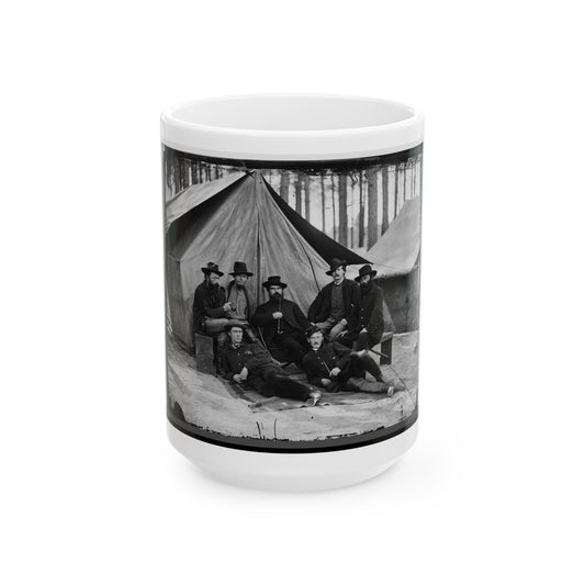 Petersburg, Virginia. Engineers At H.Q., Army Of The Potomac (U.S. Civil War) White Coffee Mug