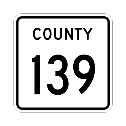 County 139 square (Minnesota) (Road Sign) STICKER Vinyl Kiss-Cut Decal