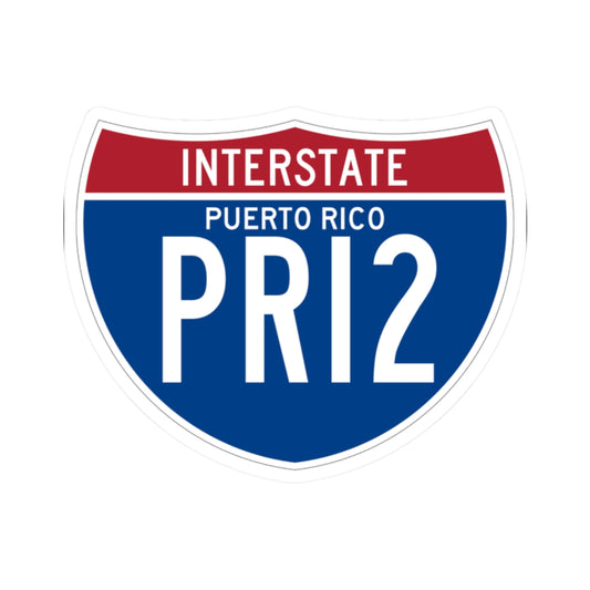 I-PRI2 PR (Puerto Rico) (Road Sign) STICKER Vinyl Kiss-Cut Decal