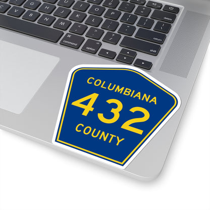 Columbiana County 432 (Ohio) (Road Sign) STICKER Vinyl Kiss-Cut Decal