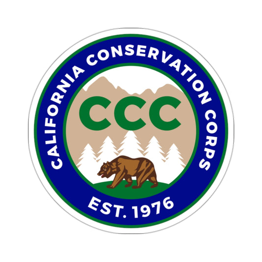 California Conservation Corps - STICKER Vinyl Kiss-Cut Decal-2 Inch-White-The Sticker Space