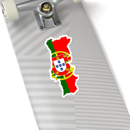 Flag map of Portugal (Portugal) STICKER Vinyl Kiss-Cut Decal