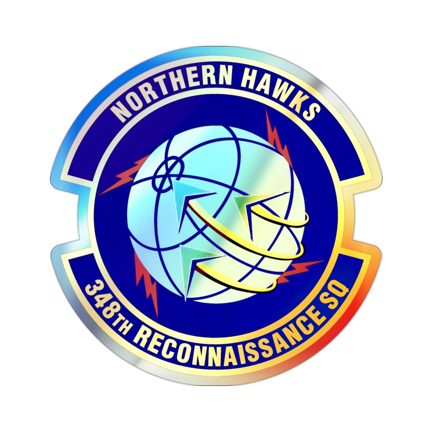 348th Reconnaissance Squadron (U.S. Air Force) Holographic STICKER Die-Cut Vinyl Decal-2 Inch-The Sticker Space