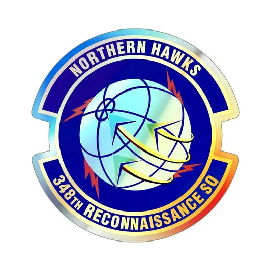 348th Reconnaissance Squadron (U.S. Air Force) Holographic STICKER Die-Cut Vinyl Decal 6 Inch Holographic - The Sticker Space