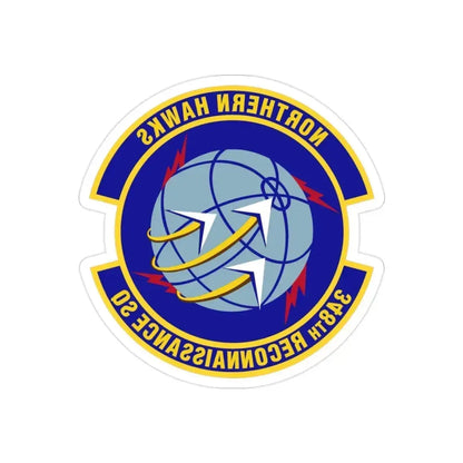 348th Reconnaissance Squadron (U.S. Air Force) REVERSE PRINT Transparent Die-Cut STICKER 2 Inch Die-Cut Transparent - The Sticker Space