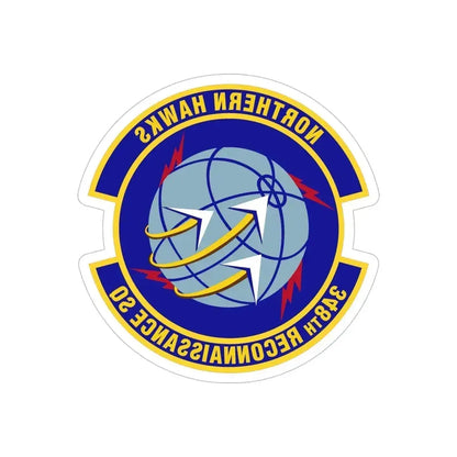 348th Reconnaissance Squadron (U.S. Air Force) REVERSE PRINT Transparent Die-Cut STICKER 6 Inch Die-Cut Transparent - The Sticker Space