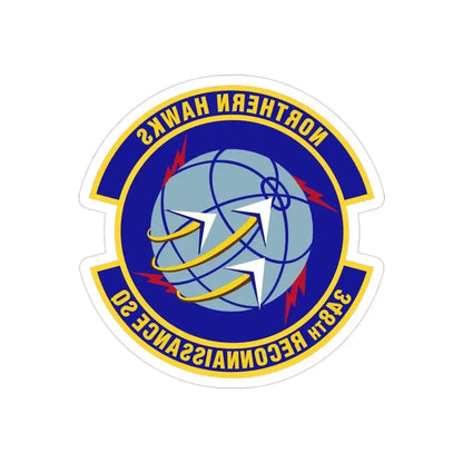 348th Reconnaissance Squadron (U.S. Air Force) REVERSE PRINT Transparent Die-Cut STICKER - The Sticker Space