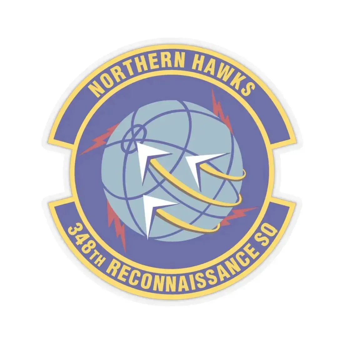 348th Reconnaissance Squadron (U.S. Air Force) STICKER Vinyl Kiss-Cut Decal 3 Inch Transparent - The Sticker Space